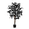 3ft. Artificial Halloween Black Ficus Tree with Natural Trunk